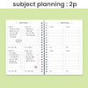 Subject planning - Lucky 100days Dateless Daily Study Planner