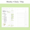 Weekly + Daily - Dash and Dot Lucky 100days Dateless Daily Study Planner