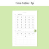 Time Table - Dash and Dot Lucky 100days Dateless Daily Study Planner