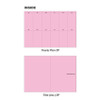inner paper - Ardium Rainbow Hardcover Dateless Monthly Planner Notebook