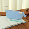 Light Blue - Canvas Standard Zipper Pencil Case V2