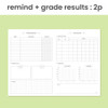 remind & grade results - O-Check Good Luck 1 month Study Planner