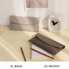 beige & brown - Iconic Journey Flat Pencil Case