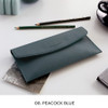 peacock blue - Iconic Journey Flat Pencil Case