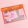 pink-orange - 2nul Second A4 PVC File Folder Pouch