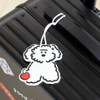 usage example of Romane Little Paper Silicone Luggage Name Tag