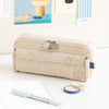 beige - Romane 365 Bear Pocket Zipper Pencil Case