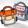 Usage example of 2Young Colorful School Backpack Handle Zipper Bag Set
