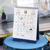 Scheduler(Back) - Indigo 2027 Lunar Korean Retro Monthly Desk Calendar