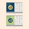 2 Colors - Gunmangzeung 2026 Dual Life Desk Calendar Scheduler