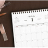 Twin ring binding -  - Iconic 2026 Standing Flip Monthly Desk Calendar