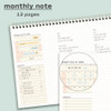 Monthly Note(Back) - ICONIC 2027 Flow A4 Dated Monthly Desk Planner