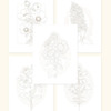 Coloring design(Back) - Indigo 2025 Birth Flower Coloring Desk Calendar