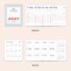 14-Month Calendar - ICONIC 2027 Flow Standing Flip Desk Calendar