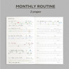 Monthly Routine - ICONIC 2027 Solitude Dated Weekly Planner Diary