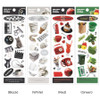 Black, White, Red, Green - Small Object Removable Sticker Pack