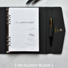 Classy Black - Plepic 2025 Gentle 6-Ring Dated Weekly Planner