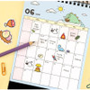 Front monthly calendar - Kakao Friends 2025 Jordy Dinosaur Desk Calendar
