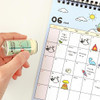 Usage example of Kakao Friends Jordy Dinosaur Message Self Inking Stamp