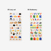 Diary Slim Removable Sticker Pack of 8 Sheets