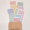 10 sheets - DALPAPER Long Circle Check Alphabet Sticker Pack