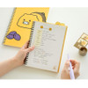 Usage example of Kakao Friends Choonsik A5 PP Index Lined Notebook