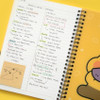 Usage example of Kakao Friends Choonsik A5 PP Index Lined Notebook