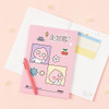 Usage example of Kakao Friends Say Cheese B5 School Lined Notebook Pack