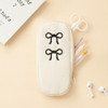 Cream - Antenna Shop Soft And Ribbon Zipper Pencil Case