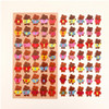pureureum design Cupid Bear's Glossy Number Sticker
