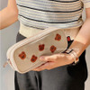 Beige - pureureum design Cupid Bear Zipper Pencil Case