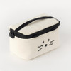 White - Romane Kitty Soft Zipper Cosmetic Pouch