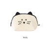 Ivory - Romane Brunch Brother Kitty Soft Zipper Pouch