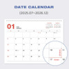 Dated Calendar - Indigo Gibon 25-26 18 Months Desk Calendar