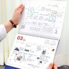Wire binding - Indigo Gibon 25-26 18 Months Desk Calendar