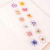 12 flower stickers - Appree Pressed Petal Sealing Wax Sticker