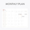 Monthly Plan - Indigo 2026 Prism Mellow Leather B6 Dated Daily Diary