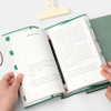 Usage example of Bookfriends Clover Pattern Canvas Cotton Book Cover