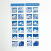 Mingkit White Cotton Squared Star Glitter Sticker