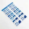 Mingkit White Cotton Squared Star Glitter Sticker