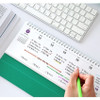 180gsm paper - Indigo 2026 Prism Horizontal Dated Weekly Desk Planner