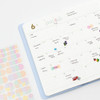 June 2027 monthly calendar in the Byfulldesign Notable Memory Long Weekly Planner, filled with appointments and colorful stickers.
