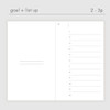 Goal & List Up - Dash and Dot Documoment Dateless Monthly Planner