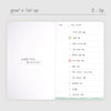 Goal & List Up - Dash and Dot Documoment Dateless Monthly Planner