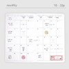 Monthly Plan - Dash and Dot Documoment Dateless Monthly Planner