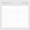 Free Lined Note - Dash and Dot Documoment Dateless Monthly Planner