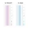 4 colors - Iconic Mark Sticky Index Long Highlighter Note Set