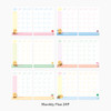 Monthly Plan - Kakao Friends Blue Choonsik Undated Weekly Planner