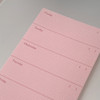 Notful Pink Grid Dateless Weekly Planner Notepad