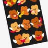 Bears with Angel Wings - pureureum design Cupid Bear Concert Paper Sticker